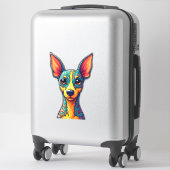 Chihuahua Abstract Painting Colour Cute Dog (6) Aufkleber (Koffer)