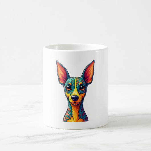 Chihuahua Abstract Painting Colour Cute Dog (6) Kaffeetasse (Mittel)