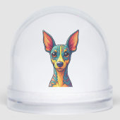 Chihuahua Abstract Painting Colour Cute Dog (6) Schneekugeln (Vorderseite)