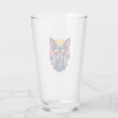 Chihuahua Abstract Painting Colour Cute Dog Cop Glas (Rückseite)