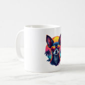 Chihuahua  Abstract Painting  Colour  Cute Dog Cop Kaffeetasse (Vorderseite Links)