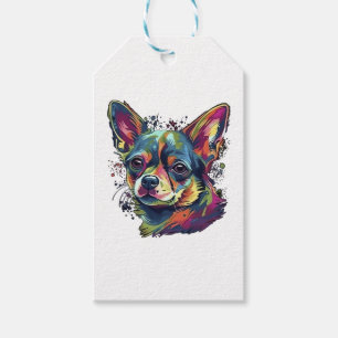 Chihuahua Abstrakte Malerei Farbe Niedlicher Hund Geschenkanhänger