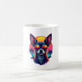 Chihuahua Abstrakte Malerei Farbe Niedlicher Hund  Kaffeetasse (Mittel)