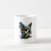 Chihuahua Abstrakte Malerei Farbe Niedlicher Hund Kaffeetasse (Mittel)