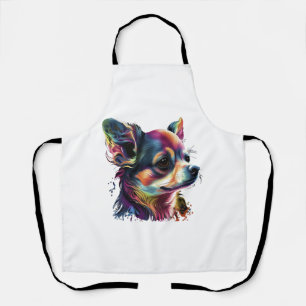 Chihuahua Abstrakte Malerei Farbe Niedlicher Hund Schürze