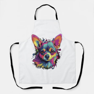 Chihuahua Abstrakte Malerei Farbe Niedlicher Hund Schürze