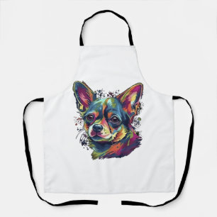 Chihuahua Abstrakte Malerei Farbe Niedlicher Hund Schürze