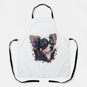 Chihuahua Abstrakte Malerei Farbe Niedlicher Hund Schürze