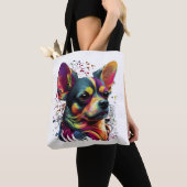 Chihuahua Abstrakte Malerei Farbe Niedlicher Hund Tasche (Von Nahem)