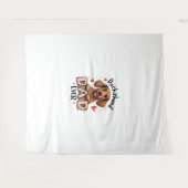 Chihuahua Abstrakte Malerei Farbe Niedlicher Hund Wandteppich (Vorderseite (Horizontal))