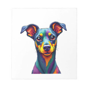 Chihuahua Abstrakte Malerei Farbe Süßer Hund (1 Notizblock
