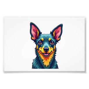 Chihuahua Abstrakte Malerei Farbe Süßer Hund (2 Fotodruck