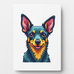 Chihuahua Abstrakte Malerei Farbe Süßer Hund (2 Fotoplatte