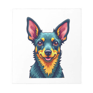 Chihuahua  Abstrakte Malerei  Farbe  Süßer Hund (2 Notizblock