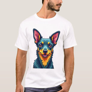 Chihuahua Abstrakte Malerei Farbe Süßer Hund (2 T-Shirt