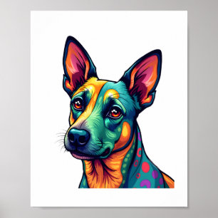 Chihuahua Abstrakte Malerei Farbe Süßer Hund (3 Poster