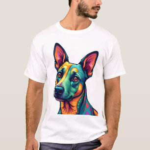 Chihuahua  Abstrakte Malerei  Farbe  Süßer Hund (3 T-Shirt