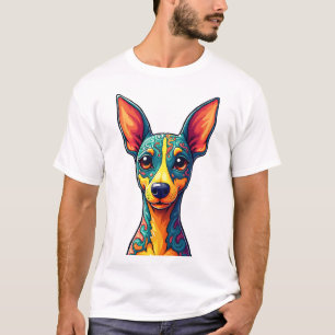 Chihuahua Abstrakte Malerei Farbe Süßer Hund (6 T-Shirt