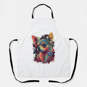 Chihuahua  Abstrakte Malerei  Farbe  Süßer Hund    Schürze