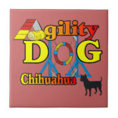 Chihuahua-Agility Fliese (Vorderseite)