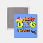 Chihuahua_Agility Magnet (Vorderseite/Rückseite)