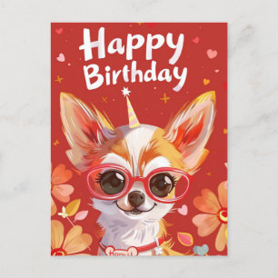 Chihuahua Alles Gute zum Geburtstag  Postkarte