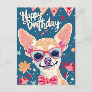 Chihuahua Alles Gute zum Geburtstag  Postkarte
