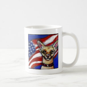 Chihuahua-amerikanische Flagge Kaffeetasse