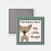 Chihuahua Angel Dogs Memory Keepake Name Geschenk Magnet (Vorderseite/Rückseite)