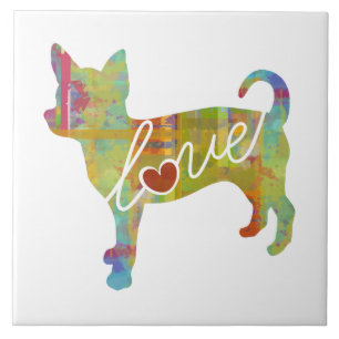 Chihuahua-Aquarell Fliese