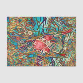 Chihuahua Art Colorful Psychedelic Dog Portrait Seidenpapier