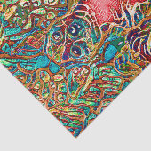 Chihuahua Art Colorful Psychedelic Dog Portrait Seidenpapier (Ausschnitt)