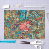 Chihuahua Art Colorful Psychedelic Dog Portrait Seidenpapier (Handwerk)