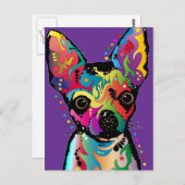 Chihuahua Art Postkarte (Vorne/Hinten)