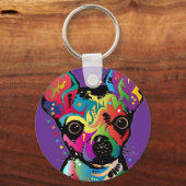 Chihuahua Art Schlüsselanhänger (Vorderseite)