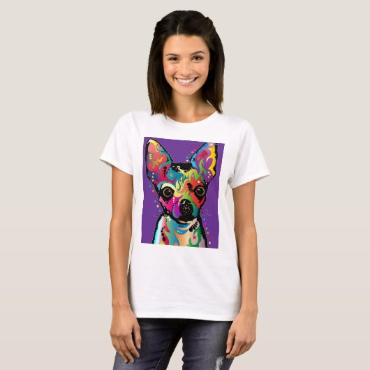 Chihuahua Art T-Shirt (Vorne ganz)