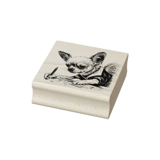 Chihuahua Artist Nr. 2 Rubber Briefmarke Gummistempel (Stempel)
