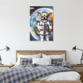 Chihuahua Astronaut Canvas Print Leinwanddruck (Insitu (Schlafzimmer))