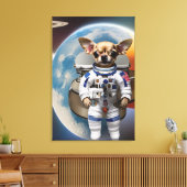 Chihuahua Astronaut Canvas Print Leinwanddruck (Insitu (Wohnzimmer))