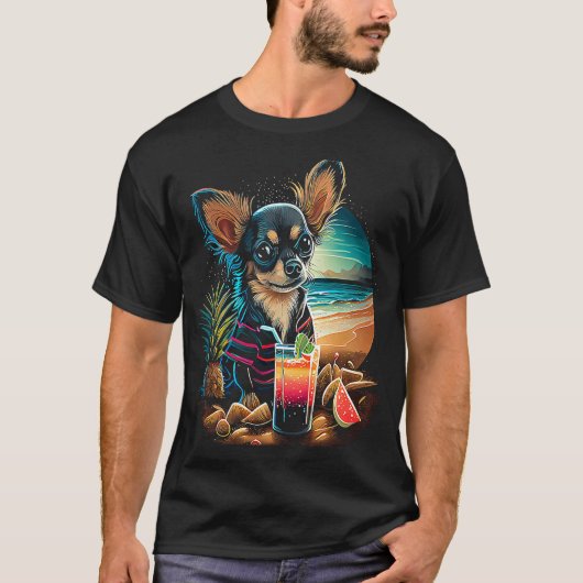 Chihuahua at the beach Summer Vacation T-Shirt (Vorderseite)