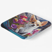 Chihuahua auf dem Paddle: Ein Landschaftliches Abe Pappteller (Gewinkelt)