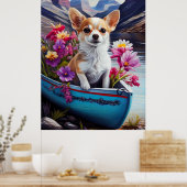 Chihuahua auf dem Paddle: Ein Landschaftliches Abe Poster (Küche)
