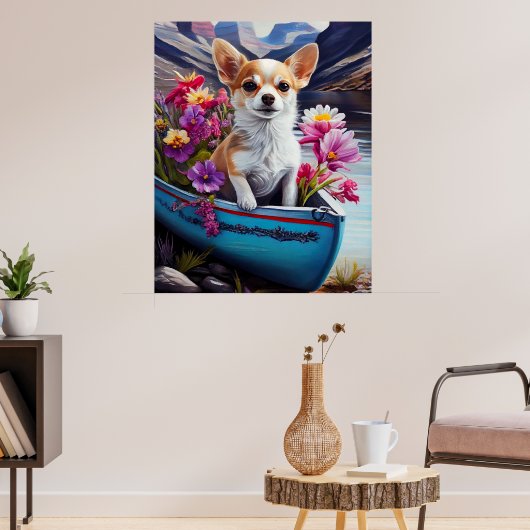 Chihuahua auf dem Paddle: Ein Landschaftliches Abe Poster (Wohnzimmer 3)