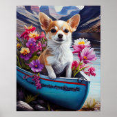 Chihuahua auf dem Paddle: Ein Landschaftliches Abe Poster (Vorne)