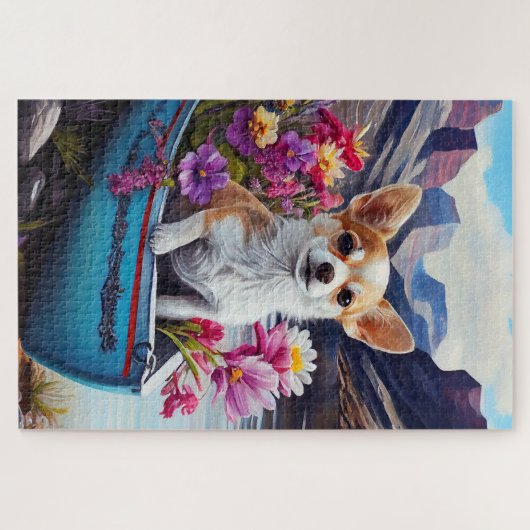 Chihuahua auf dem Paddle: Ein Landschaftliches Abe Puzzle (Horizontal)