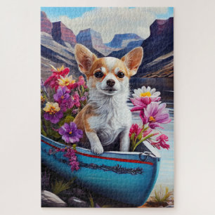 Chihuahua auf dem Paddle: Ein Landschaftliches Abe Puzzle
