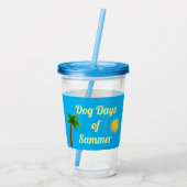 Chihuahua auf der Strandsonnenuntergangtrommel Acryltrinkbecher (Rückseite)