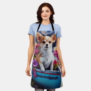 Chihuahua auf einem Paddel: Ein landschaftliches A Schürze