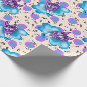 Chihuahua auf einer Wolke Geschenkpapier (Ecke)