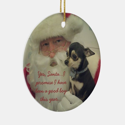 Chihuahua auf Sankt Schoss Keramikornament (Rechts)